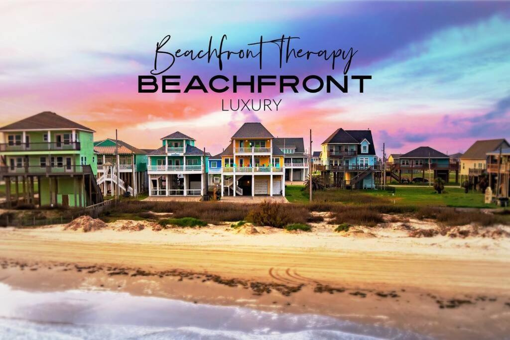 Beachfront*Spectacular View*4 Bd*Sleeps 14 Bolivar Peninsula المظهر الخارجي الصورة